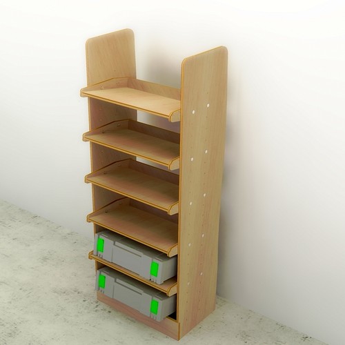 Van plywood tool box racking - van,